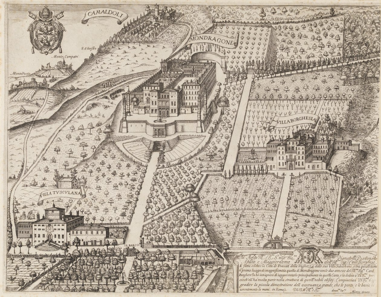 View of Frascati and Surroundings by Matthaus Greuter