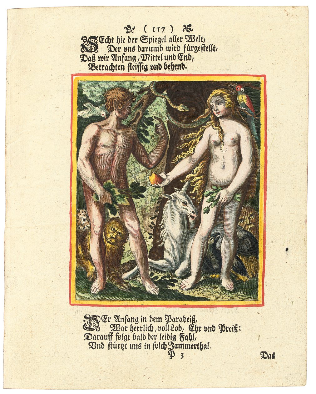 Adam and Eve, c.1700-1725 by Matthaus Merian