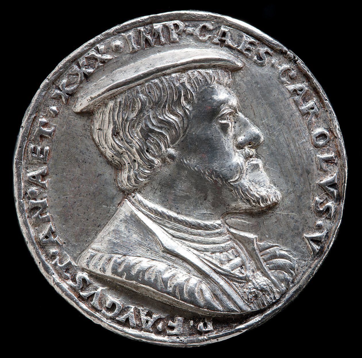 Charles V, 1500-1558, King of Spain 1516-1556, Holy Roman Emperor 1519 [obverse], 1530 by Matthes Gebel