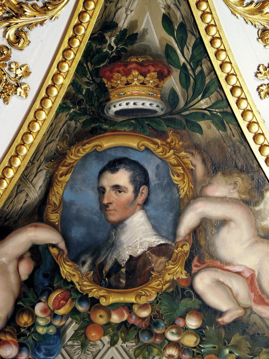 Portrait of the 5th Duke of Rutland, Ceiling of the Elizabeth Saloon