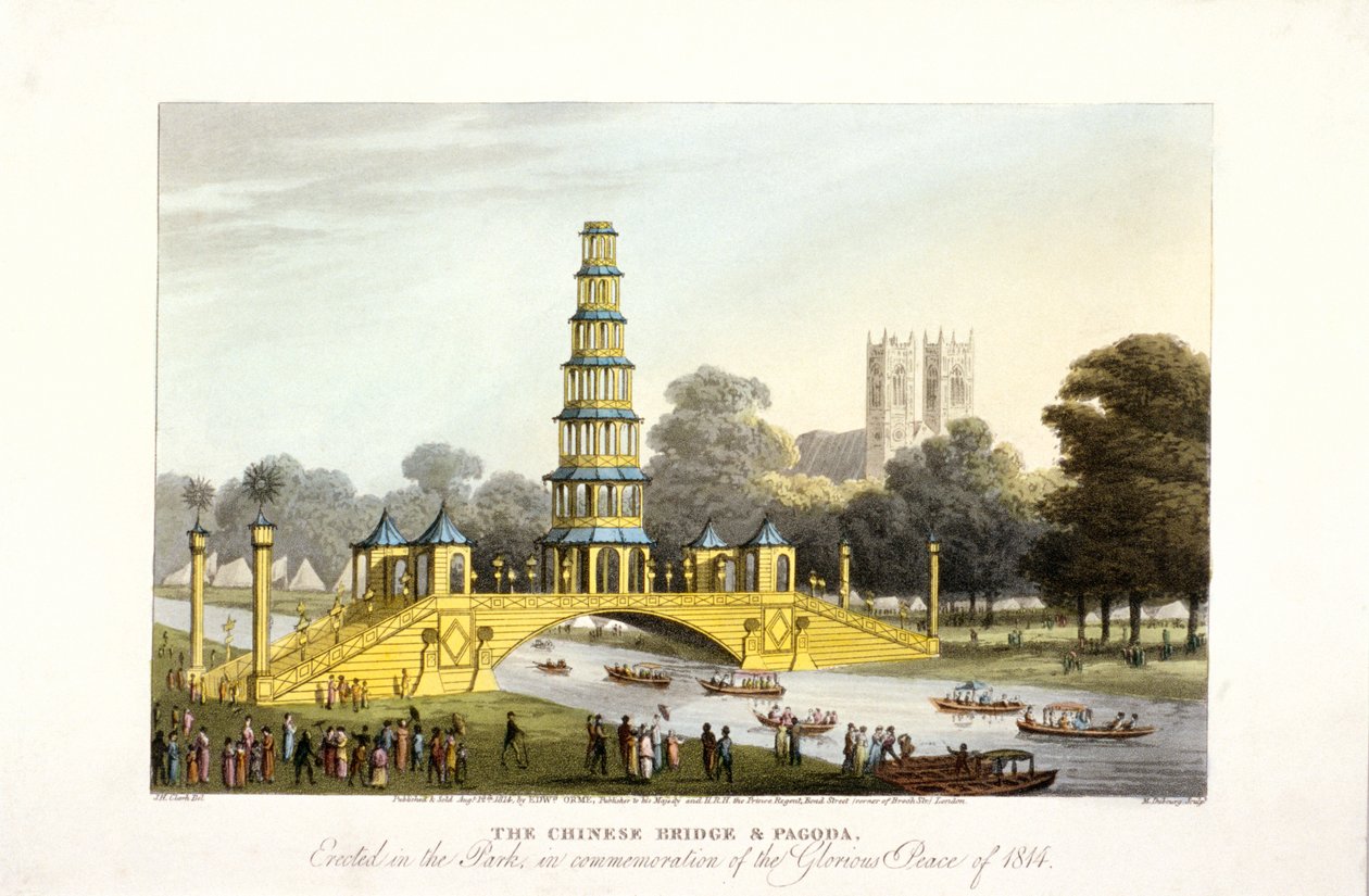 The Chinese bridge and pagoda, erected in St James