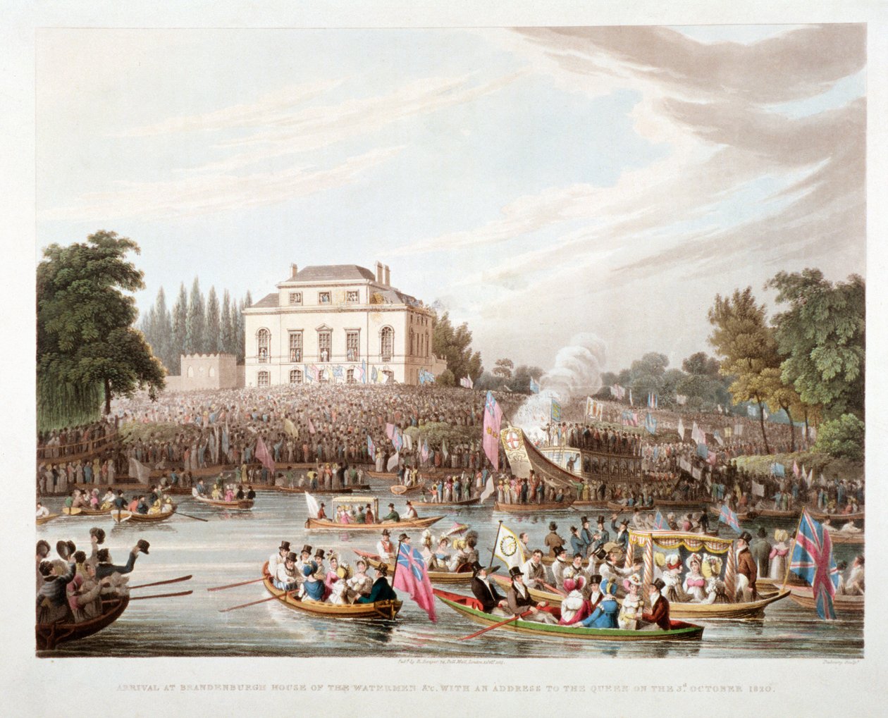 View of the River Thames at Brandenburgh House, Hammersmith, London by Matthew Dubourg