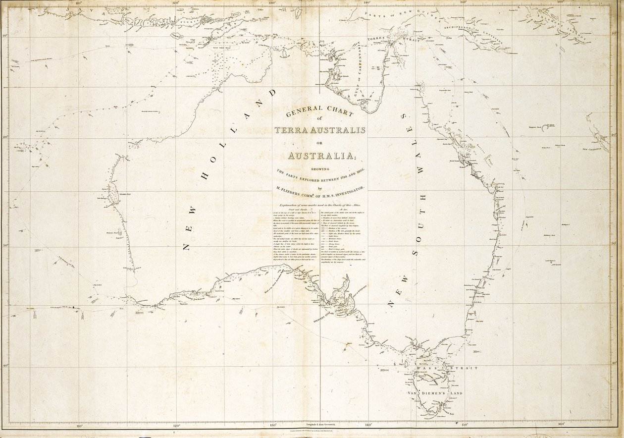 Map of Australia by Matthew Flinders
