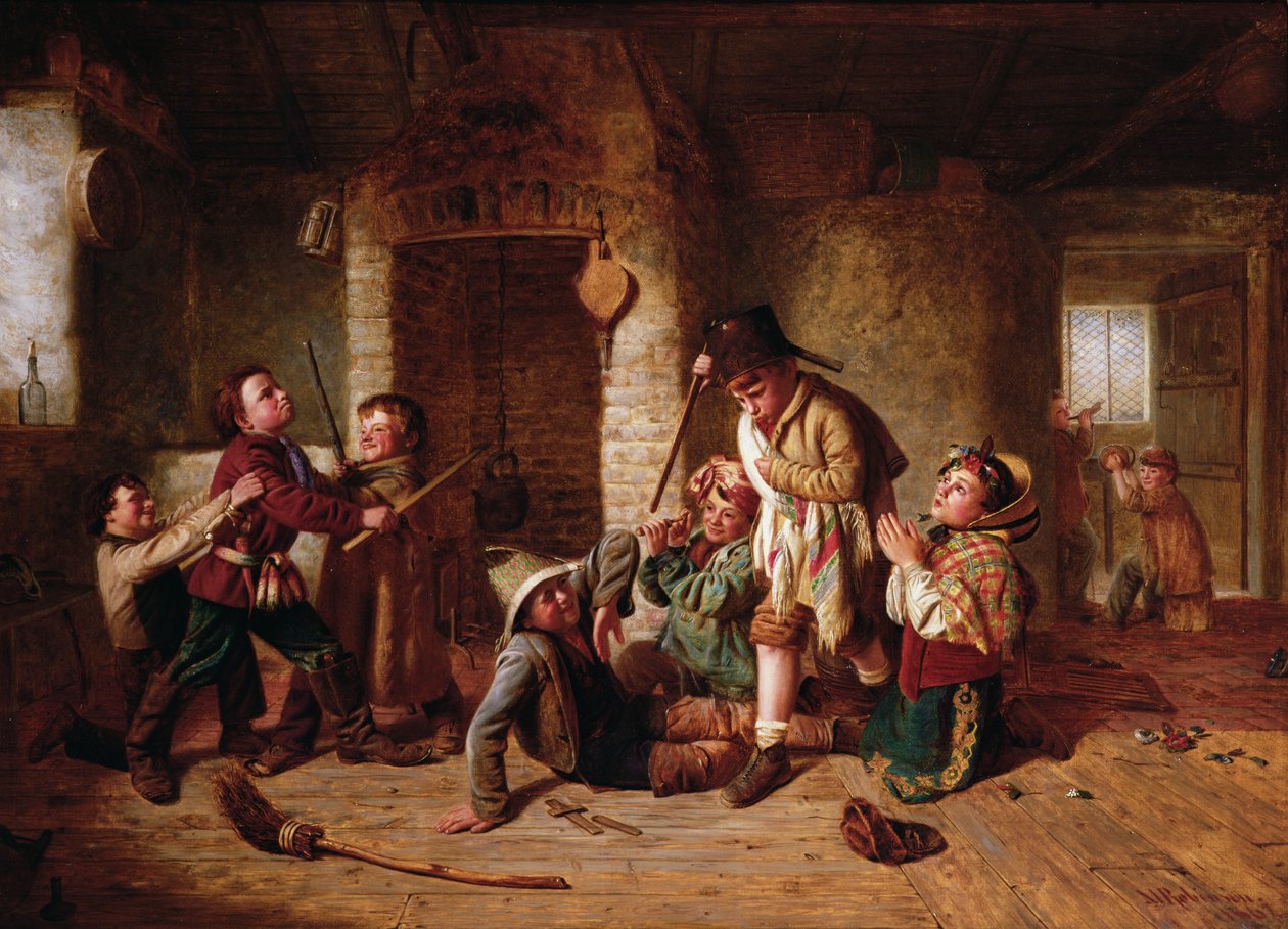 Playing Soldiers, 1862 by Matthias Robinson