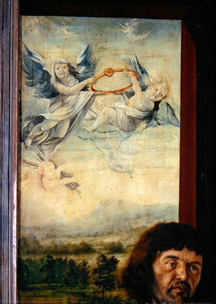 Angels (detail) from St. Sebastian from the Isenheim Altarpiece by Matthias Grünewald
