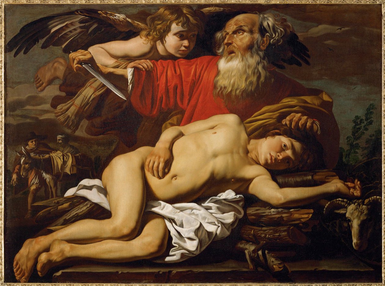 The Sacrifice of Isaac by Matthias (c.1600-p.1650) Stomer