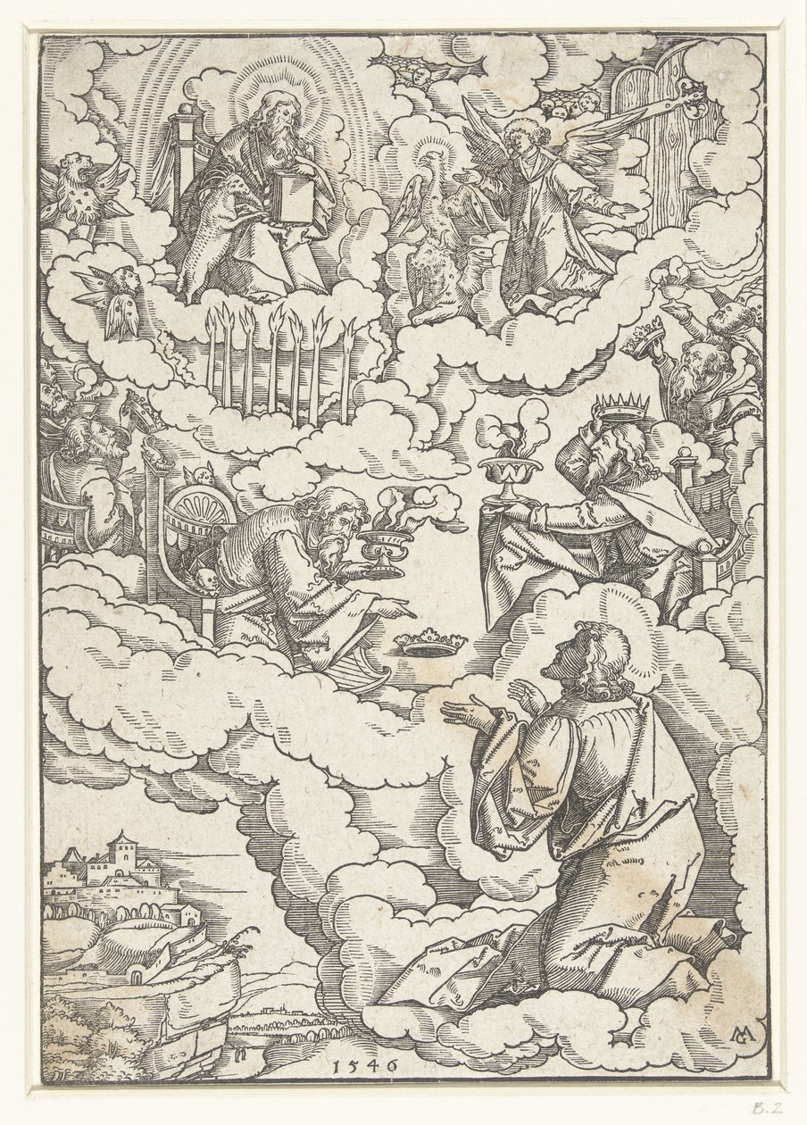 Vision of John the Evangelist with Enthroned God and the Twenty-Four Elders by Matthias Gerung