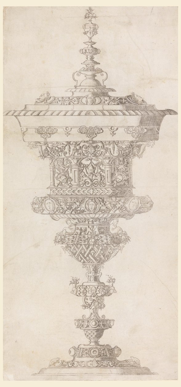Standing Cup with Cover (from Novum opus cratero graphicum) by Matthias Zündt
