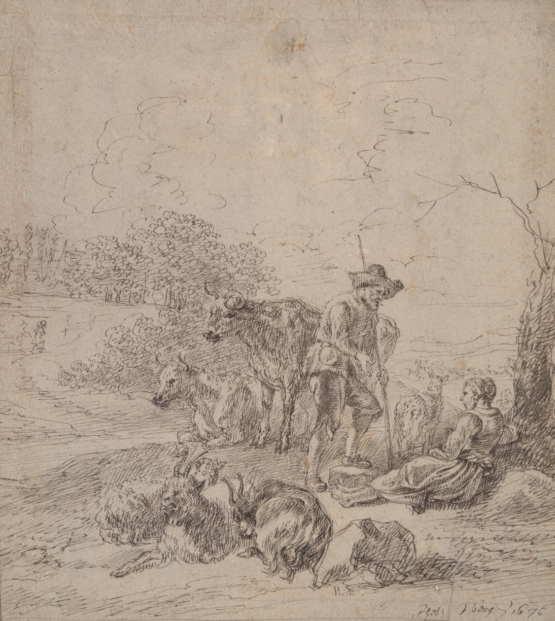 Pastoral Scene by Matthys van den Bergh