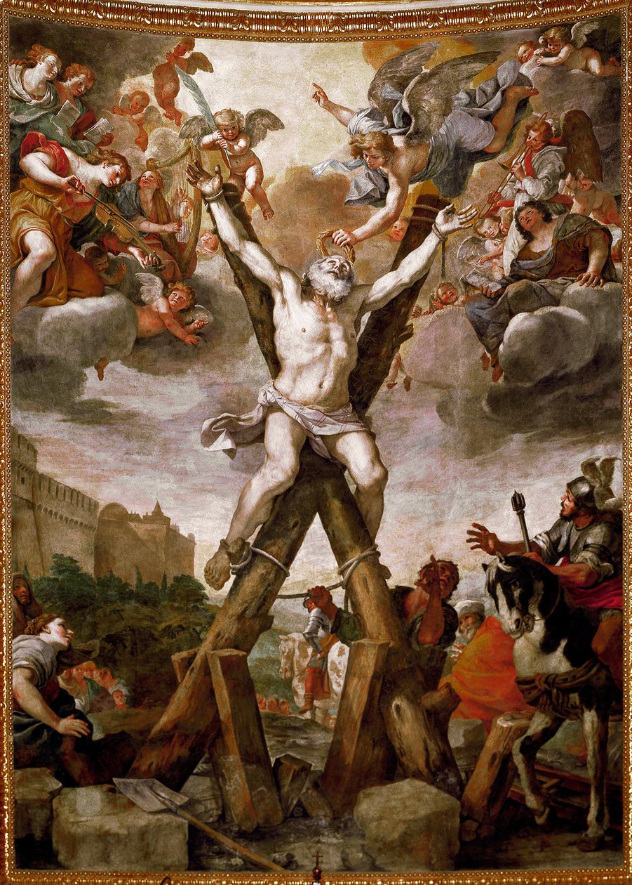 Crucifixion of St Andrew by Mattia Preti: Fine art print