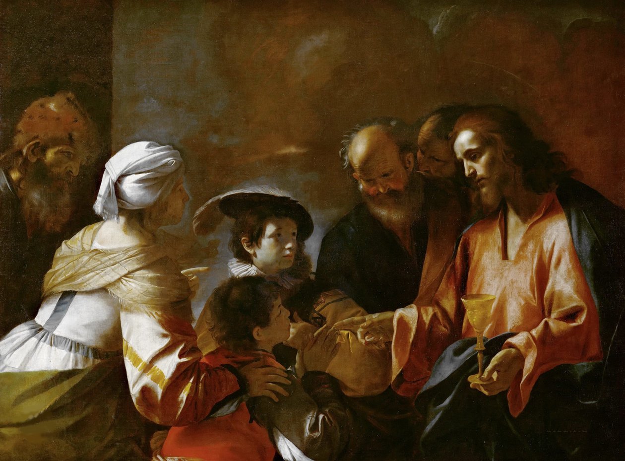 Christ Blessing the Children Let the little children come to me, c. 1635 by Mattia Preti