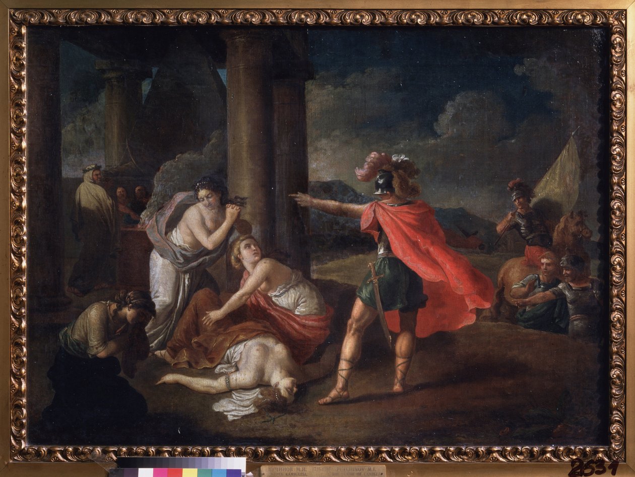 The Death of Camille, Sister of Horace by Matvei Ivanovich Puchinov