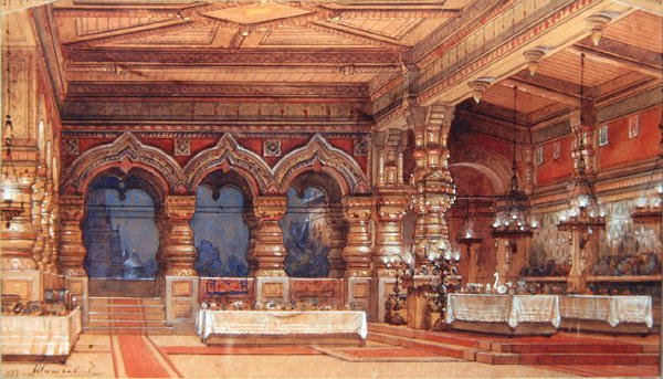 Stage Design for The Water Nymph by Dargomyzhsky, 1888 by Matvey Andreyevich Shishkov