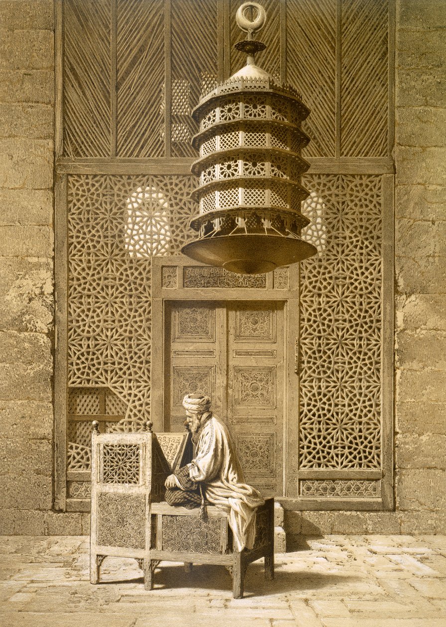 An Imam reading the Koran in the Mosque of the Sultan, Morocco, 1817 by Maurice Keating