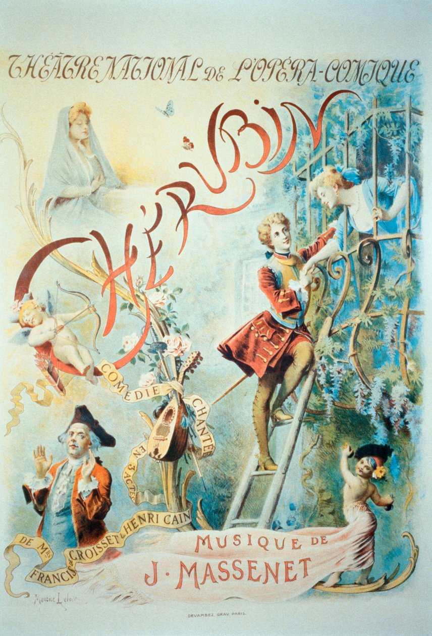 Cherubin, opera by Jules Massenet by Maurice Leloir