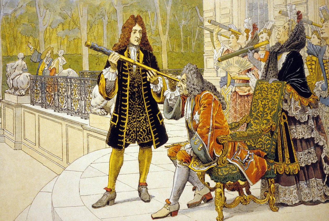 Louis XIV and Jacques Cassini by Maurice Leloir
