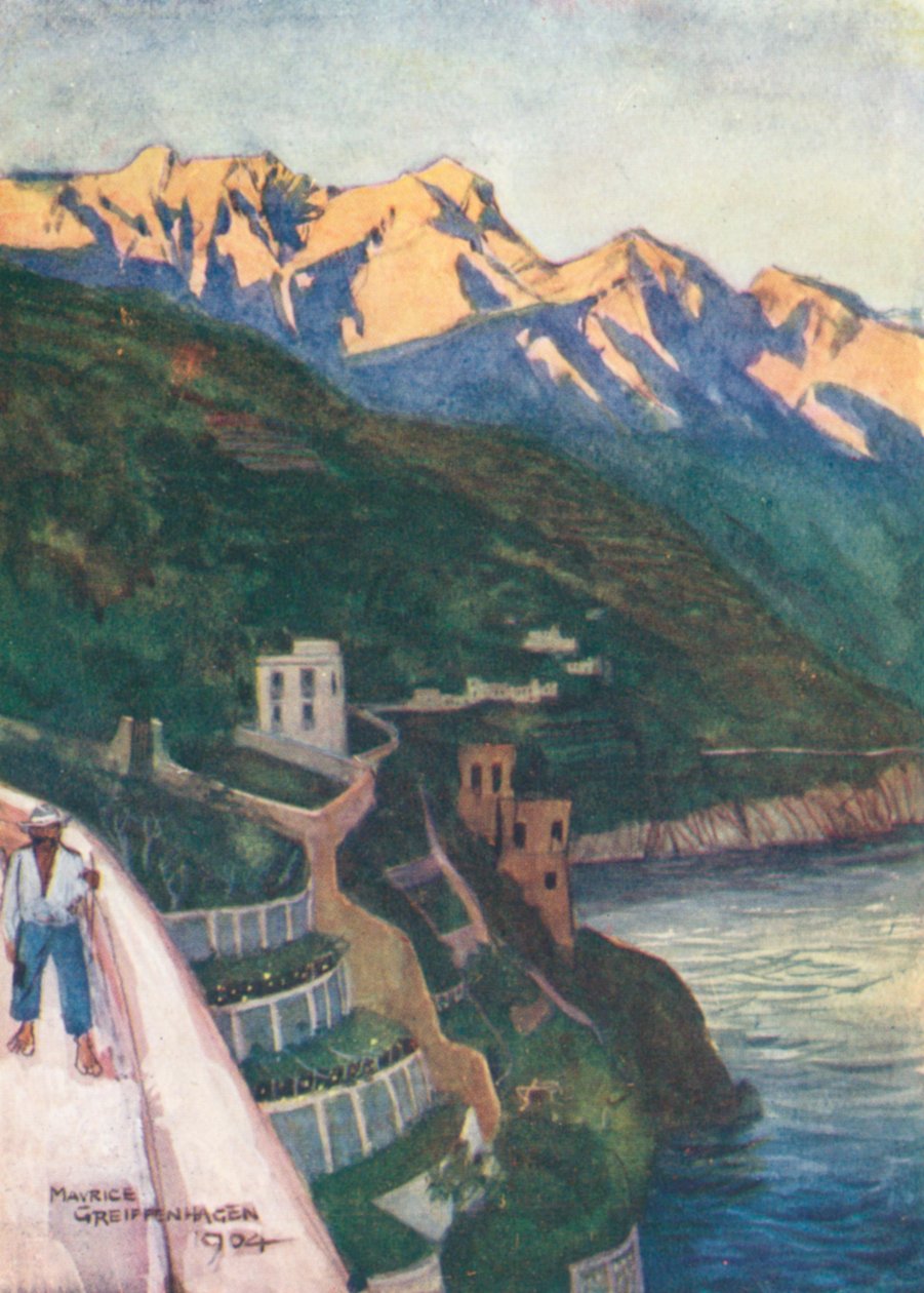 Minori at Sunset by Maurice (after) Greiffenhagen