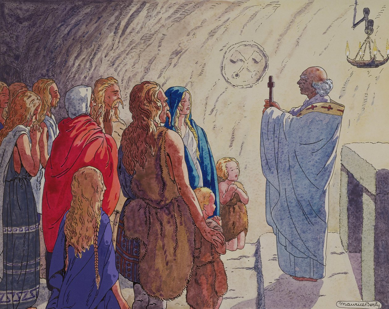 Religious conversion of the Gauls by Maurice Berty
