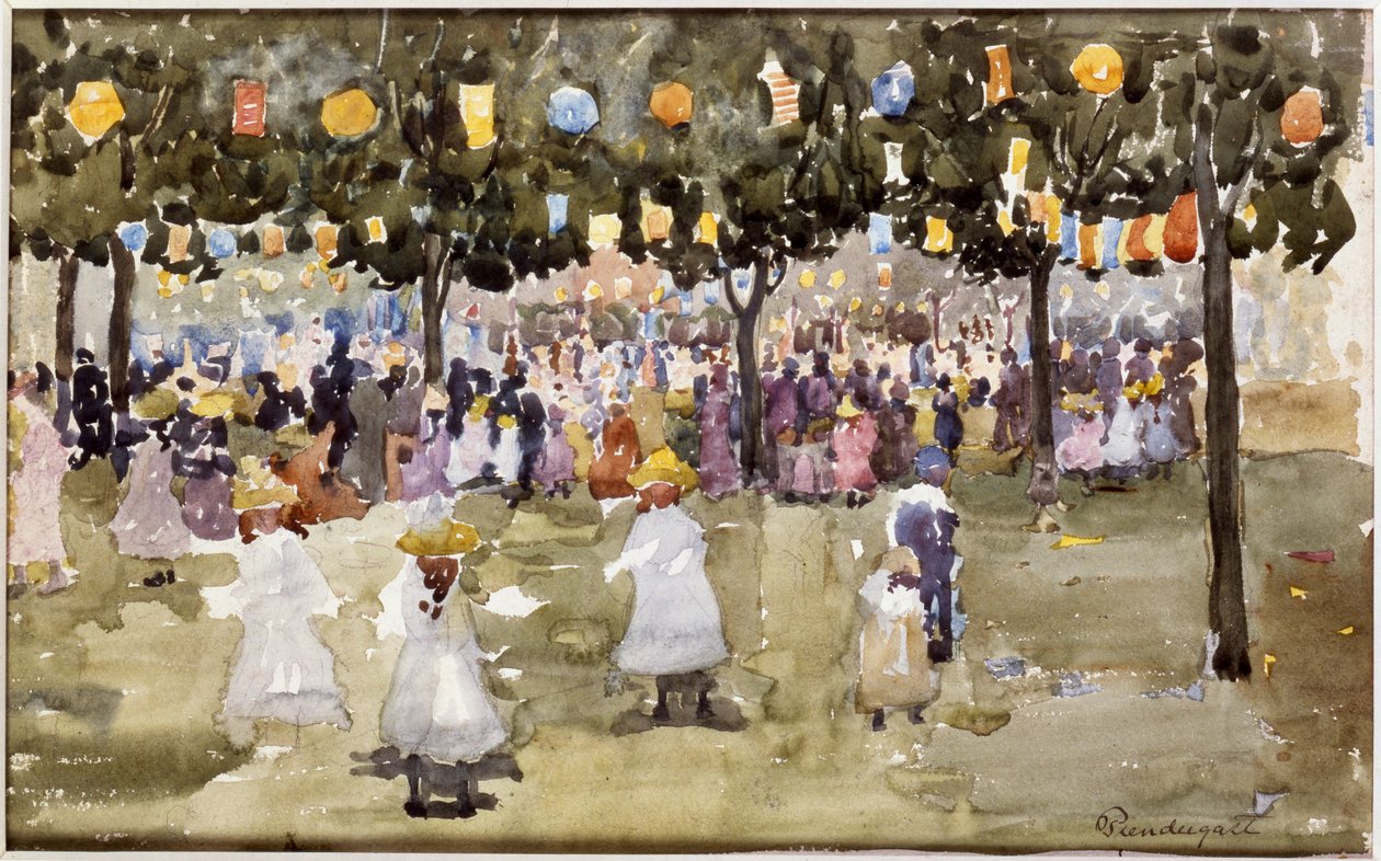 Central Park, New York City, July 4th by Maurice Brazil Prendergast