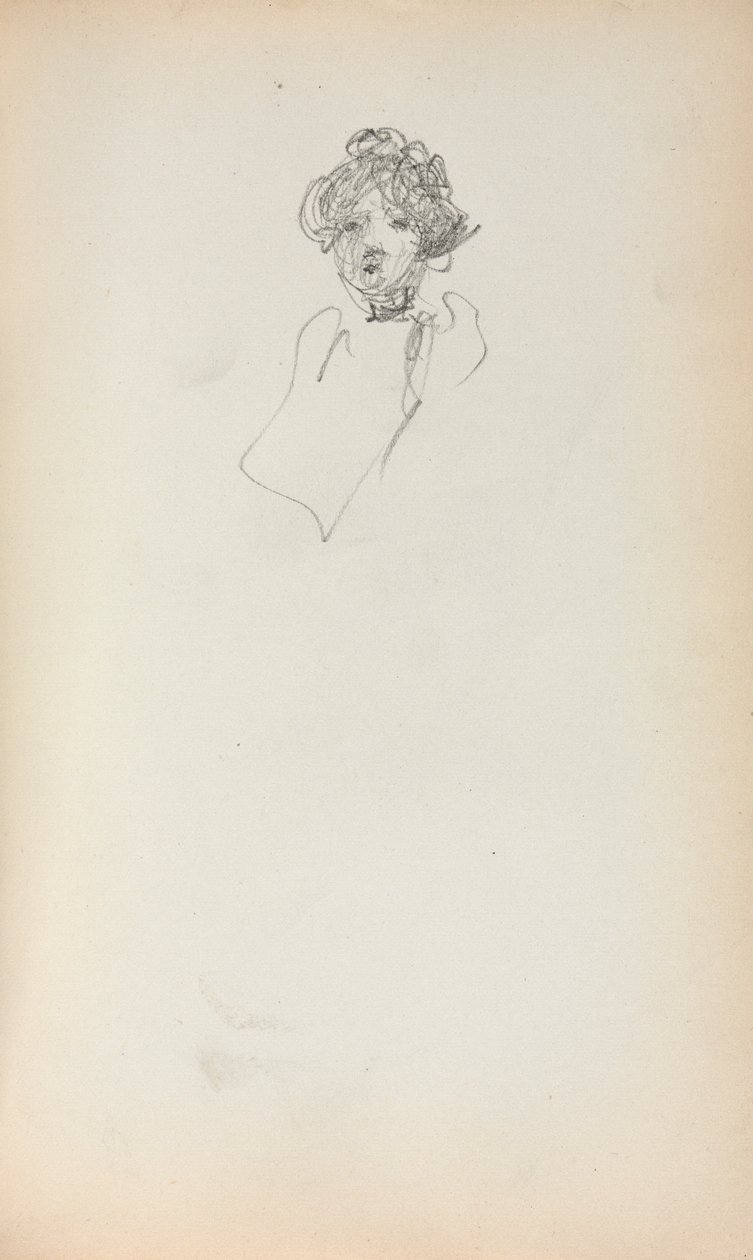 Italian Sketchbook: Head of a Woman page 215, 1898-1899 by Maurice Brazil Prendergast