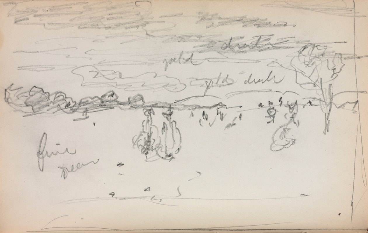 Italian Sketchbook: Landscape page 57, 1898-1899 by Maurice Brazil Prendergast