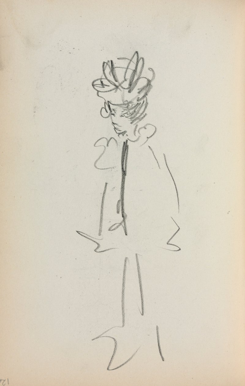 Italian Sketchbook: Standing Woman 34 View page 126, 1898-1899 by Maurice Brazil Prendergast