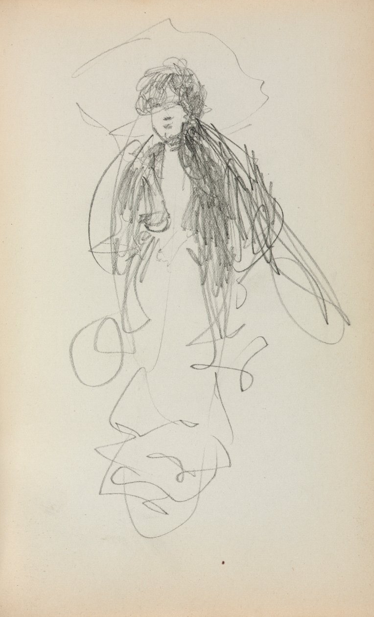 Italian Sketchbook: Standing Woman Page 219, 1898-1899 by Maurice Brazil Prendergast