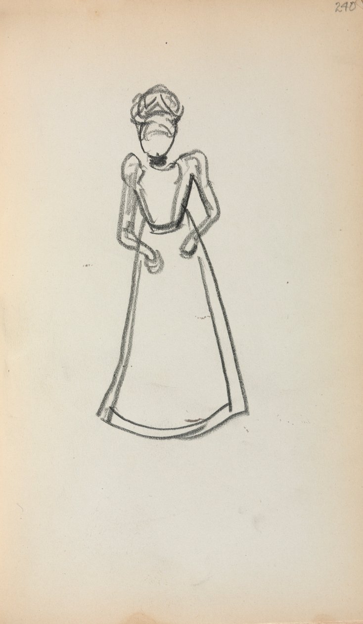 Italian Sketchbook: Standing Woman, page 240, 1898-1899 by Maurice Brazil Prendergast