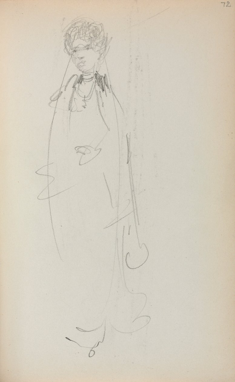 Italian Sketchbook: Standing Woman Page 72 by Maurice Brazil Prendergast