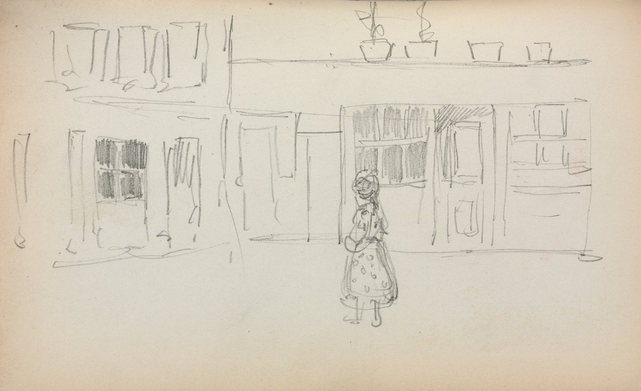 Italian Sketchbook: Street Scene with a Girl by Maurice Brazil Prendergast