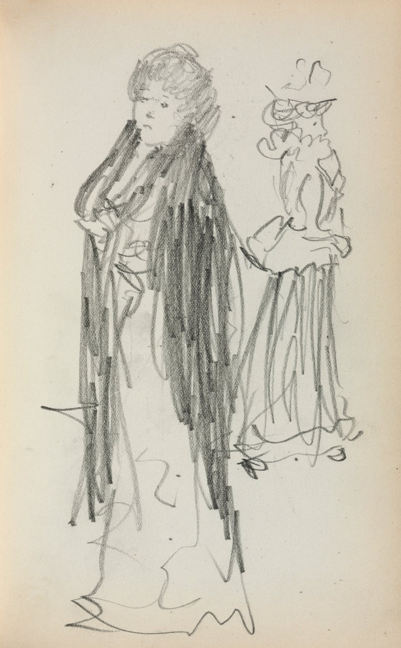 Italian Sketchbook: Two Standing Women page 129 by Maurice Brazil Prendergast