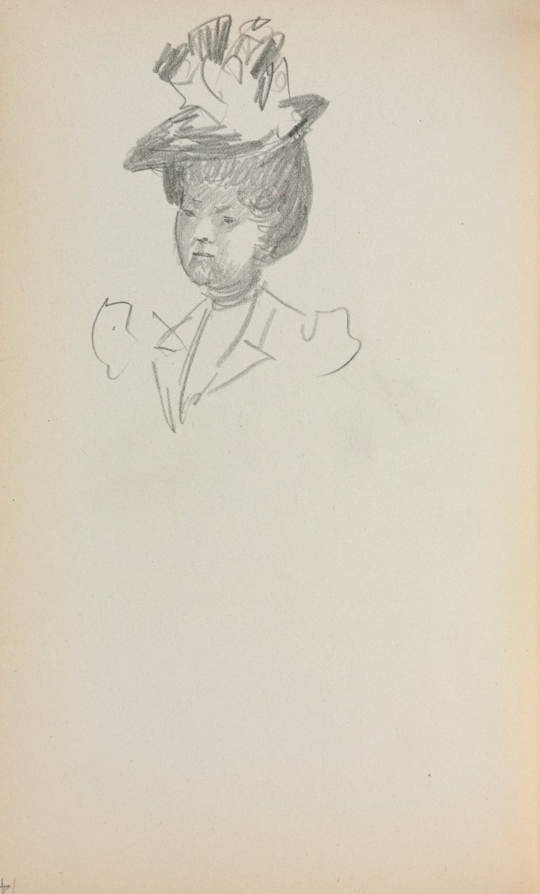 Italian Sketchbook: Woman, Bust Length page 142, 1898-1899 by Maurice Brazil Prendergast