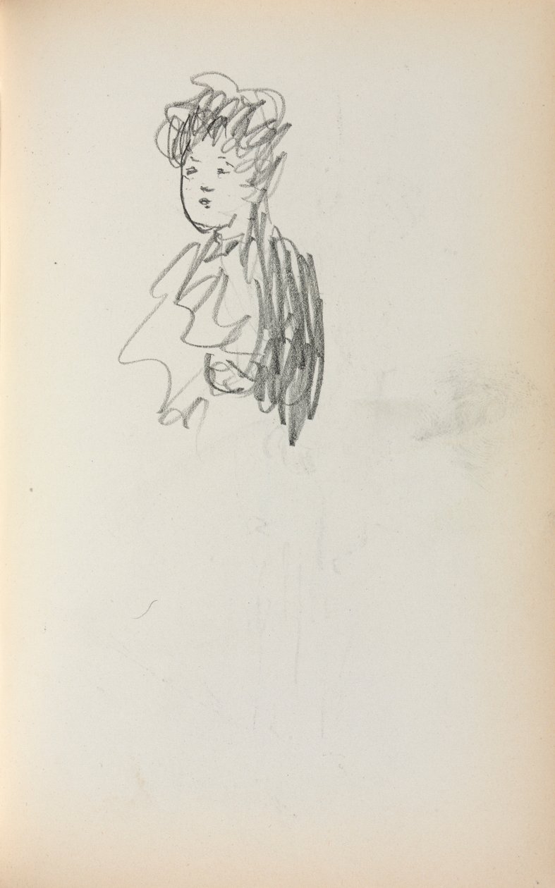 Italian Sketchbook: Woman, Bust Length Page 127 by Maurice Brazil Prendergast