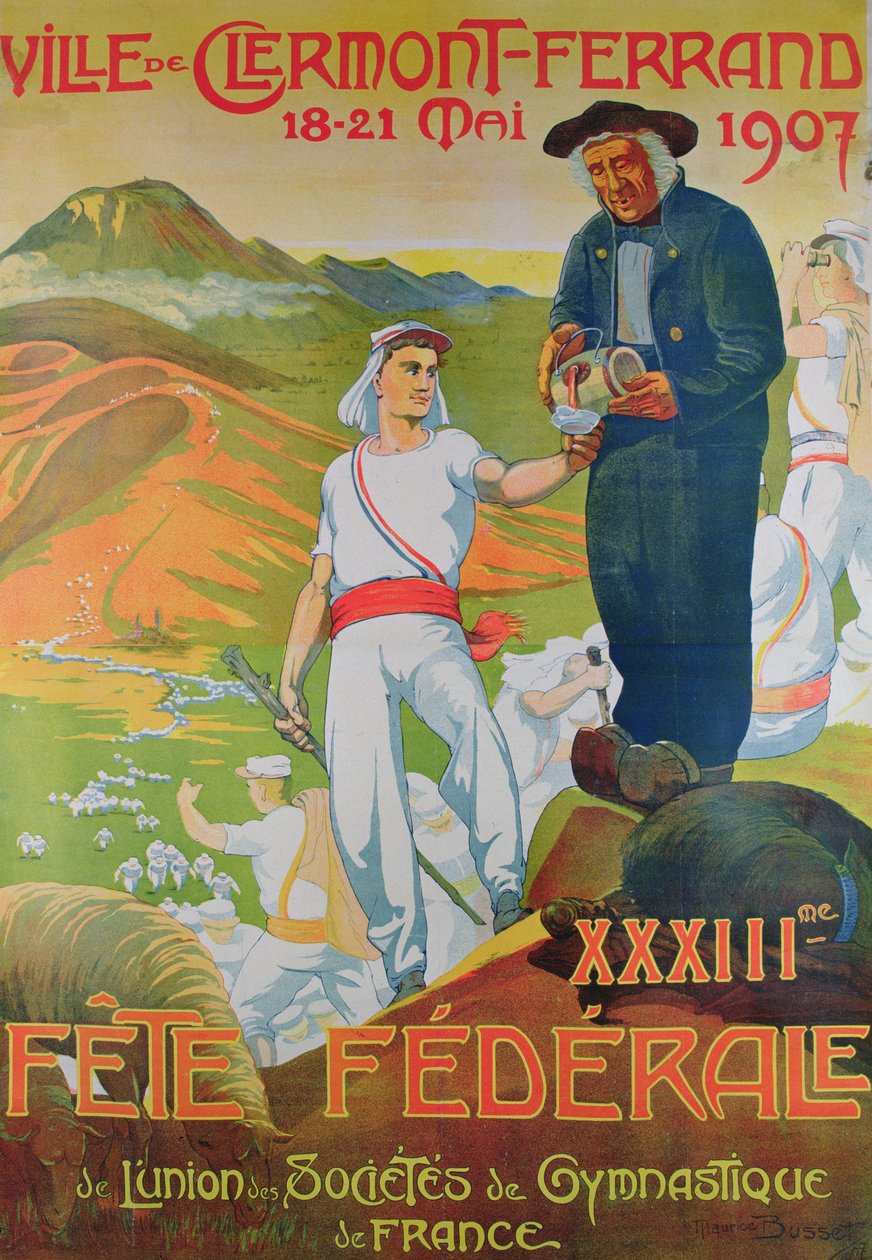 Fete Federale Poster, May 1907 by Maurice Busset