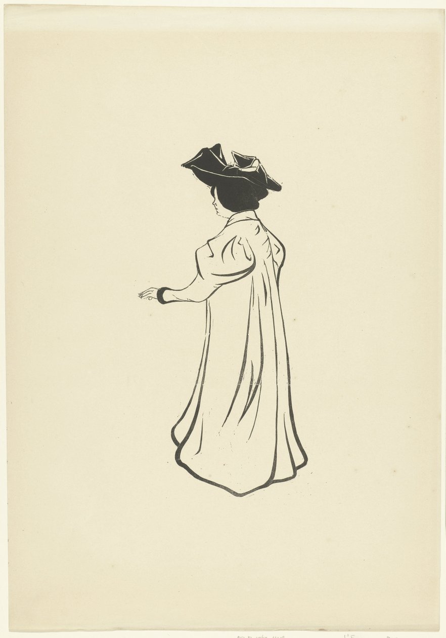 Standing Woman with Hat and Outstretched Arm (Study for a Portrait) by Maurice Delcourt