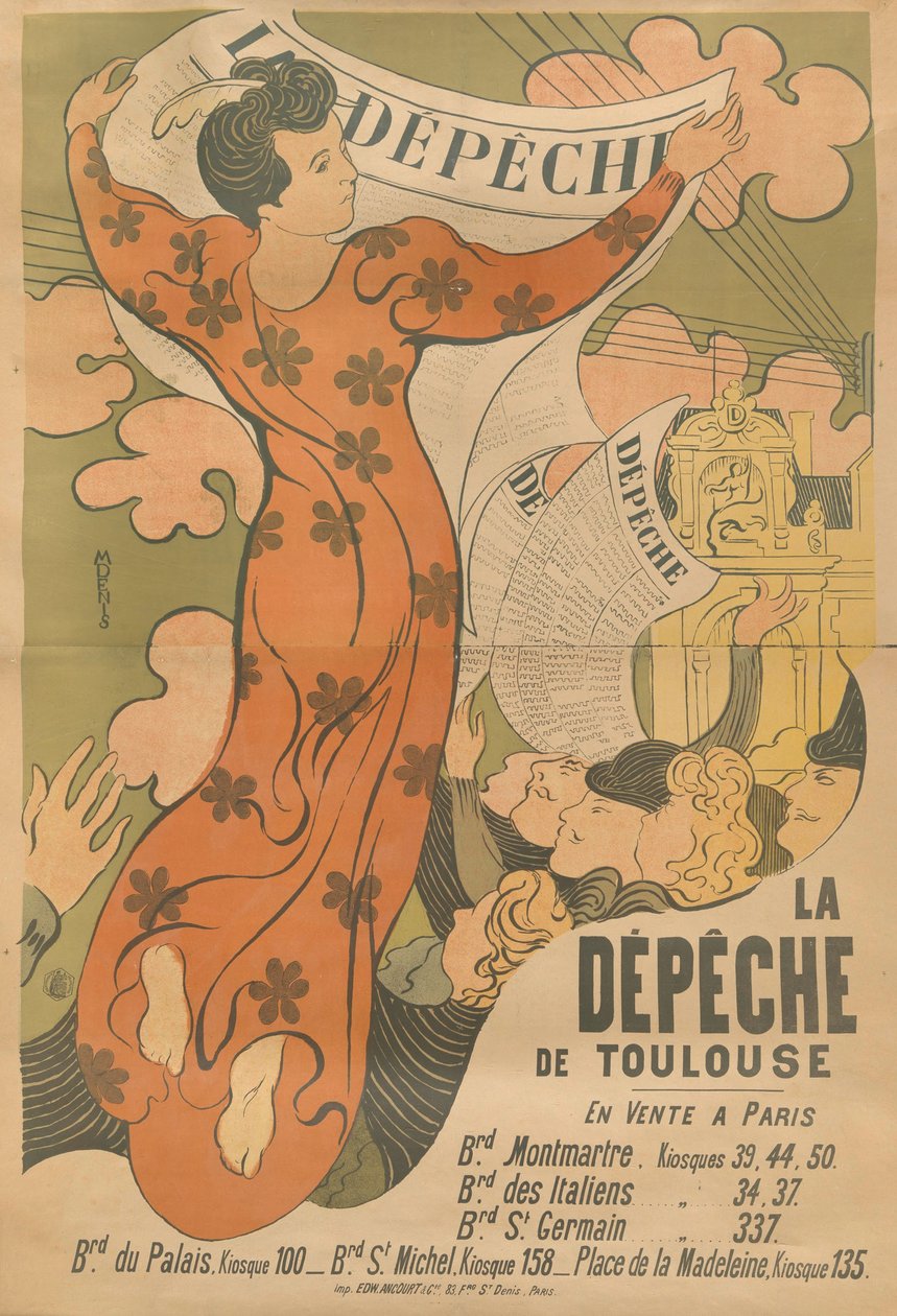 Poster for the newspaper La Dépêche de Toulouse, 1892 by Maurice Denis