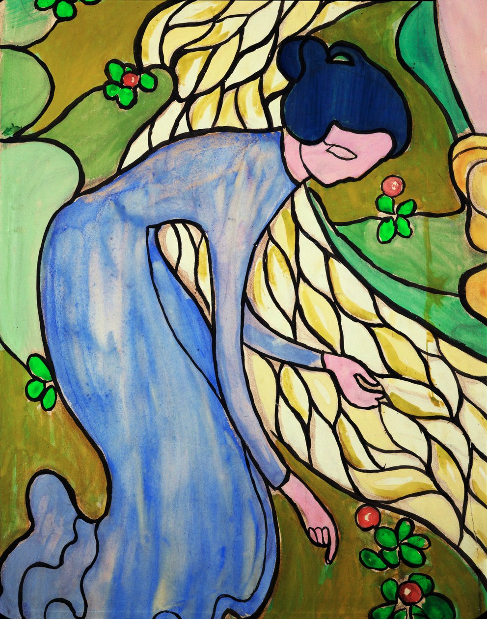 Woman at the Brook, Sketch for a Stained Glass Window by Maurice Denis