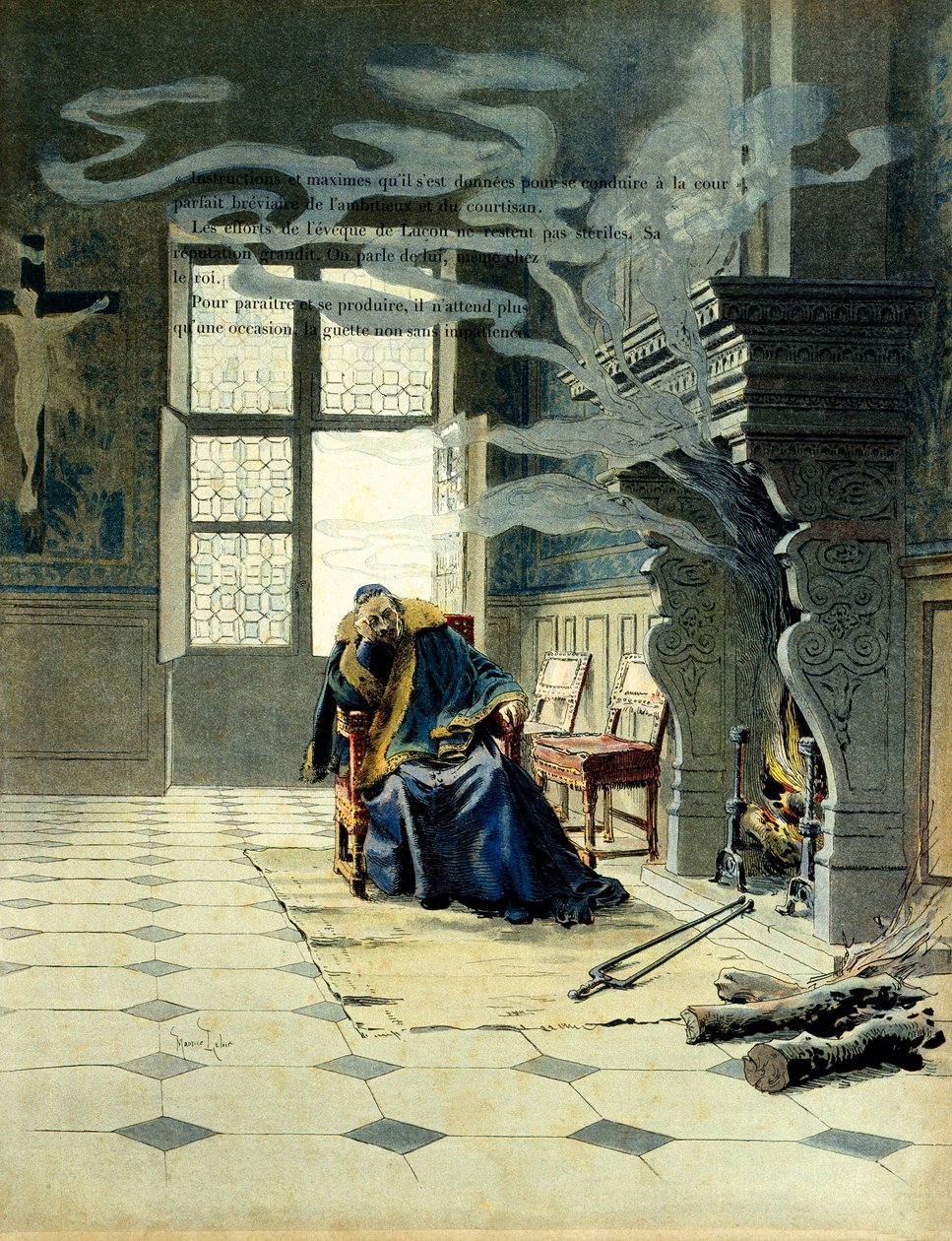 At the Eveche of Lucon, Cardinal Richelieu by Maurice Leloir
