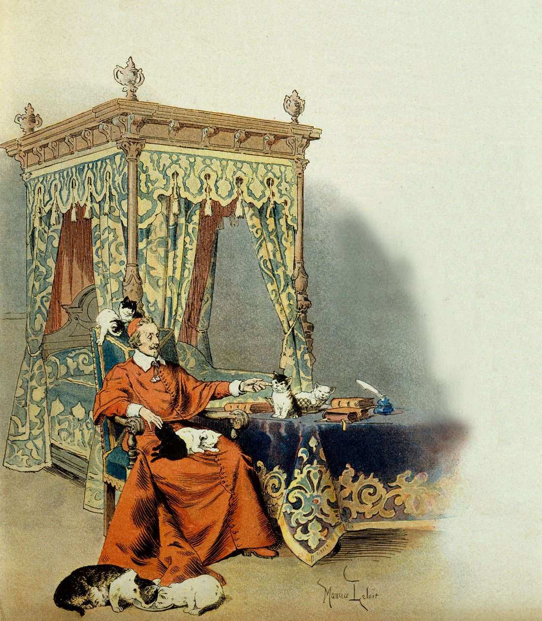 History of France: Cardinal Richelieu (Armand Jean du Plessis) by Maurice Leloir