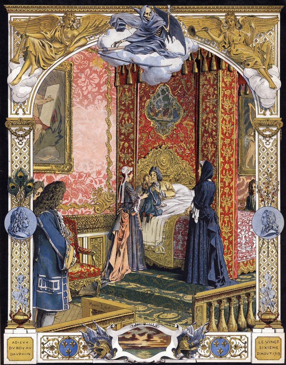 Presented by his housekeeper, Madame de Ventadour by Maurice Leloir