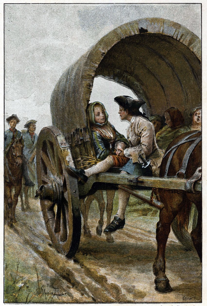 On the road to Le Havre - in Histoire de Manon Lescaut et du chevalier Des Grieux by L