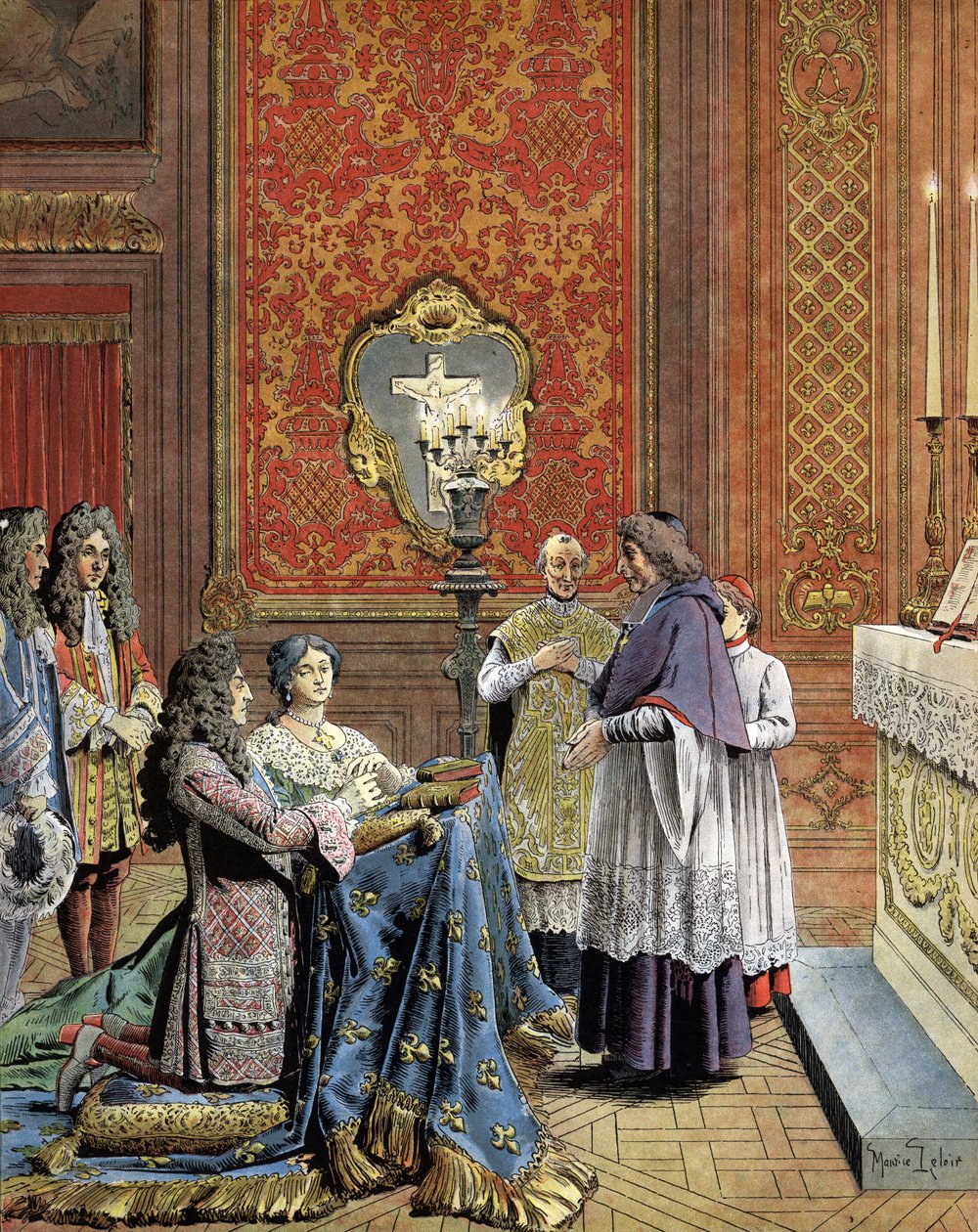 The Secret Marriage of Louis XIV by Maurice Leloir