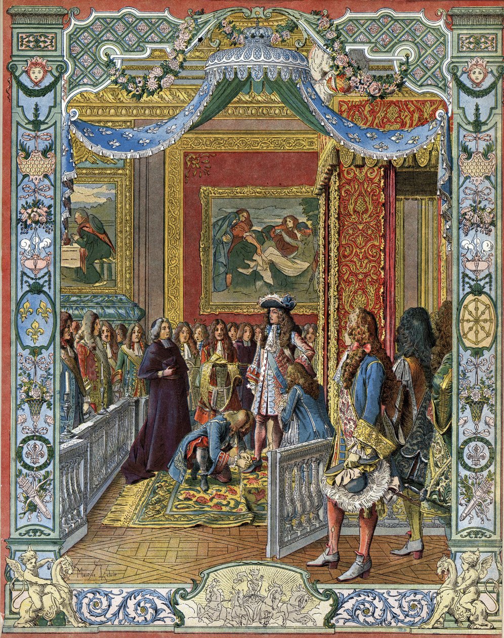 The rise of King Louis XIV known as the Sun King by Maurice Leloir