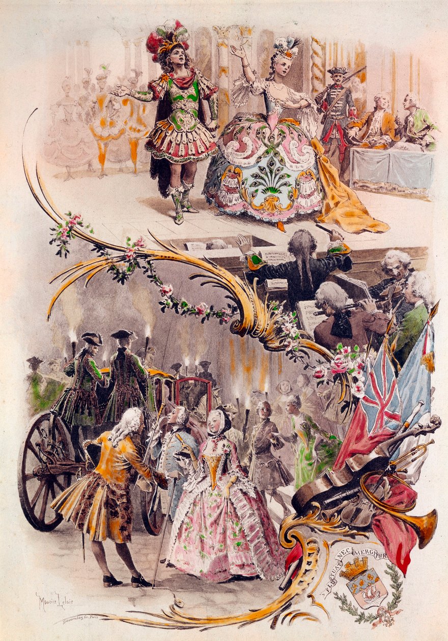 Wedding Menu with Illustration by Maurice Leloir by Maurice Leloir