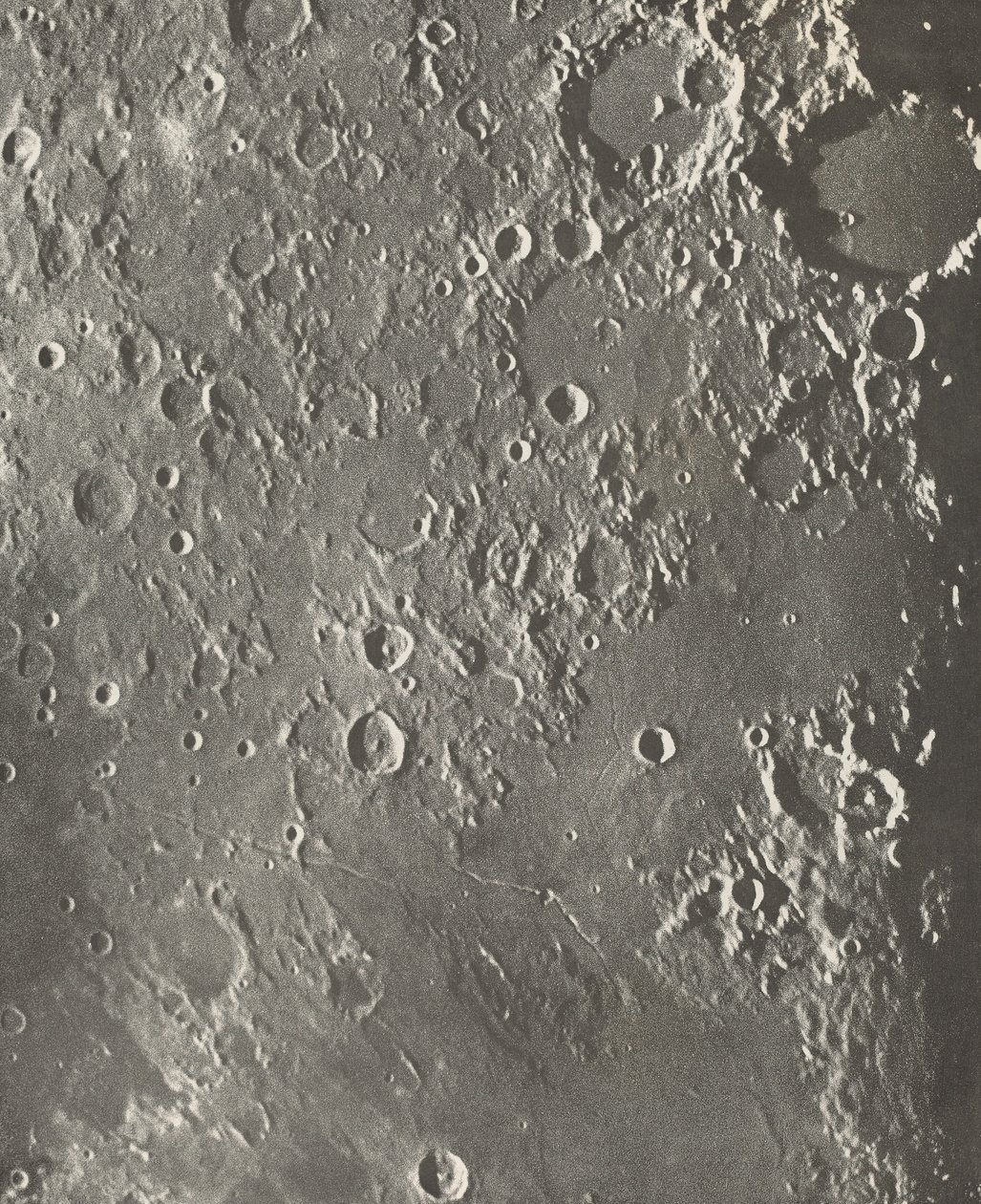 Photographie Lunaire Albategnius - Triesnecker - Manilius by Maurice Loewy