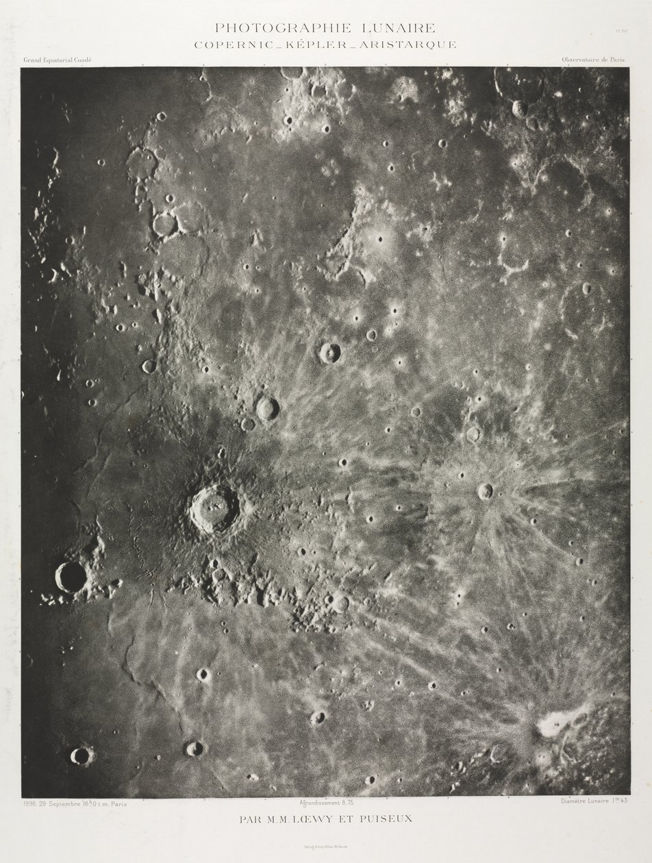 Photographie Lunaire: Copernic-Kepler-Aristarchus by Maurice Loewy