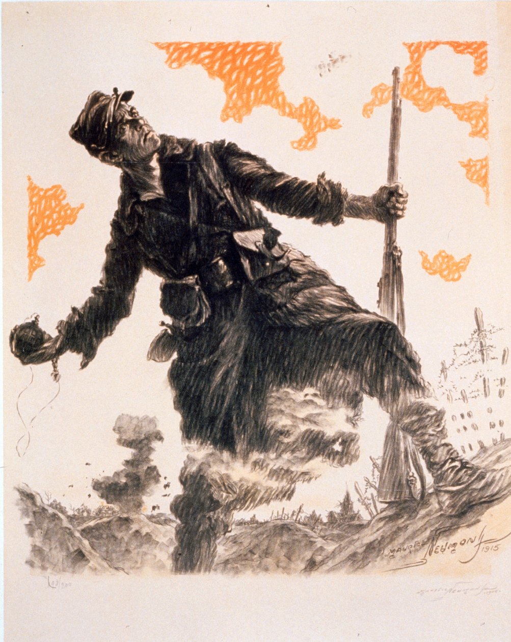 French WWI Propaganda Poster Journée du Poilu. 25 et 26 décembre 1915, pub. 1915 by Maurice Louis Henri Neumont