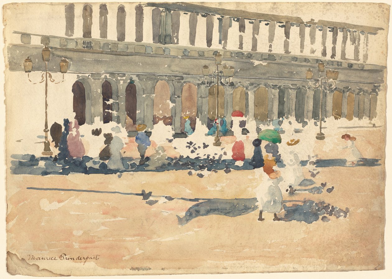 Caffè Florian in Venice by Maurice Prendergast