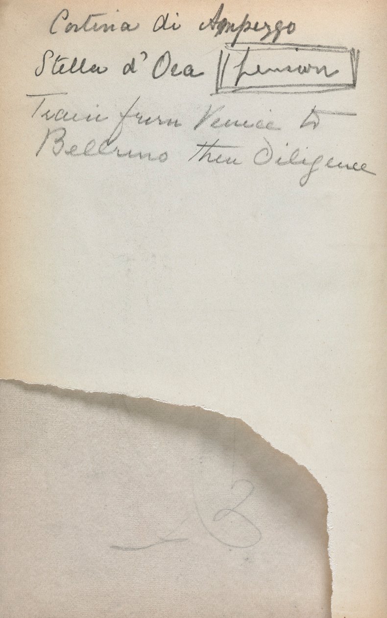 Italian Sketchbook: Notes (page 3) by Maurice Prendergast