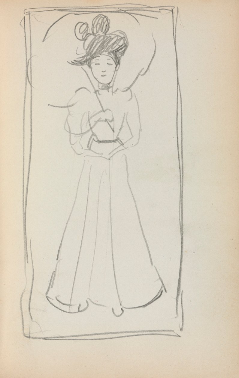 Italian Sketchbook: Standing Woman with Parasol by Maurice Prendergast